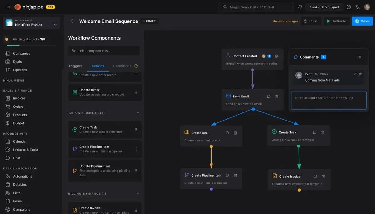 NinjaPipe CRM screenshot 2 of 5