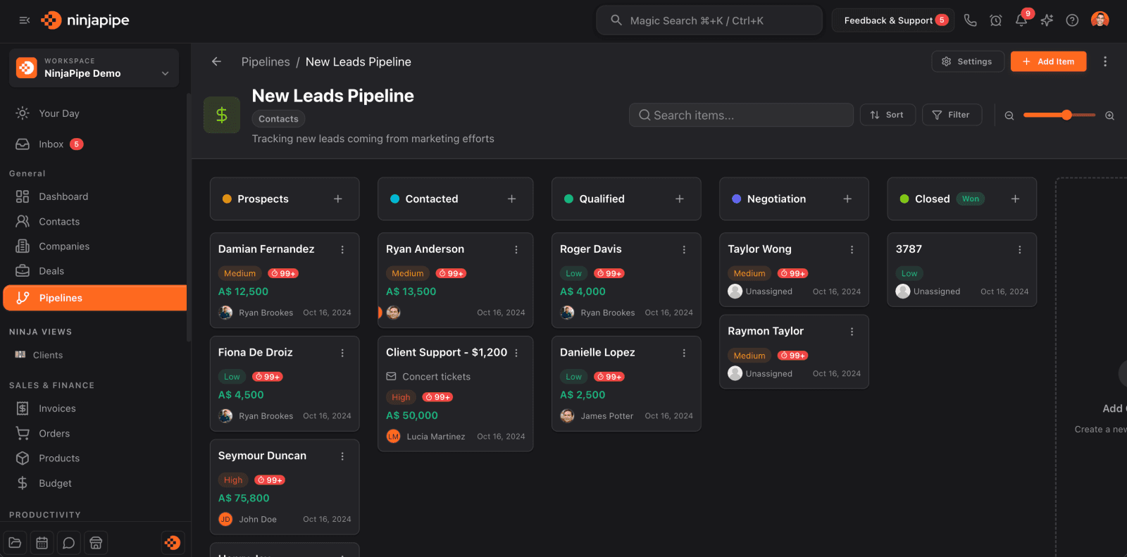 NinjaPipe CRM screenshot 4 of 5