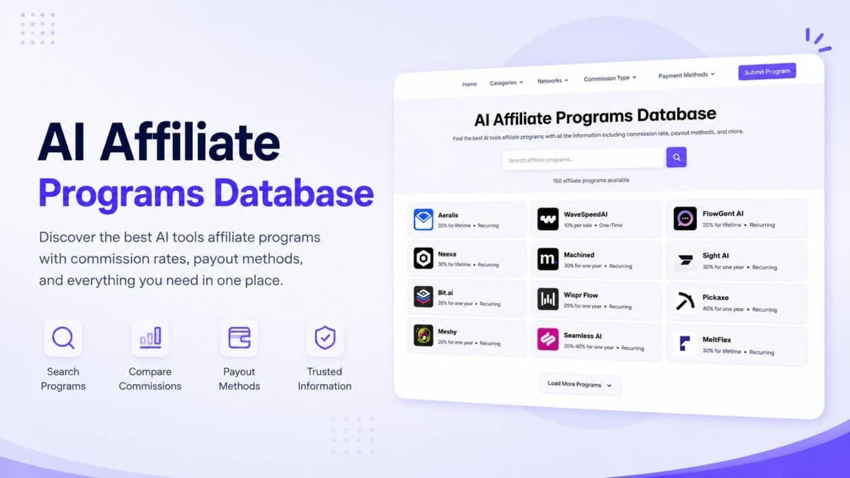 AI Affiliate Programs Database screenshot 1 of 1