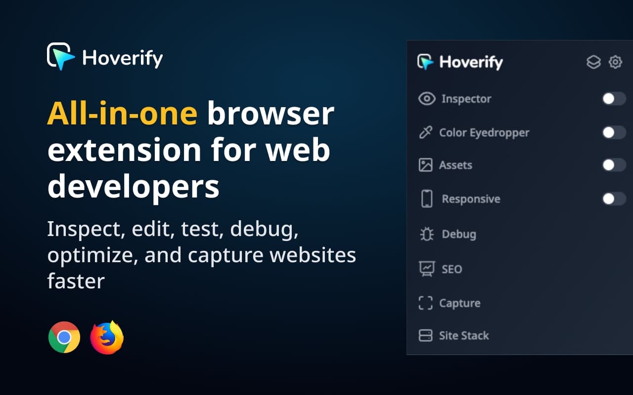 Hoverify - All-in-one browser extension for web developers and designers