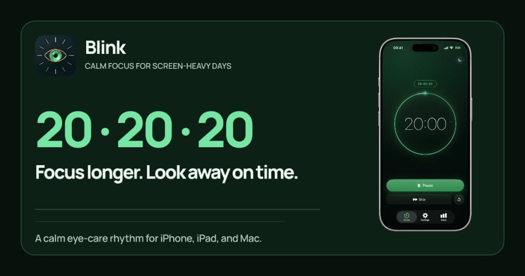 Blink - Focus longer. Look away on time.