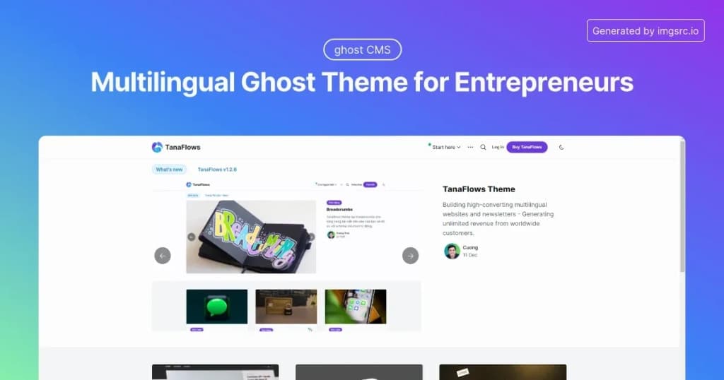TanaFlows - Multilingual Ghost Theme for Quiet Sellers