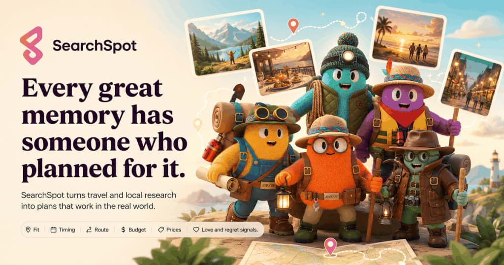 SearchSpot - Because great memories need plans that actually work.