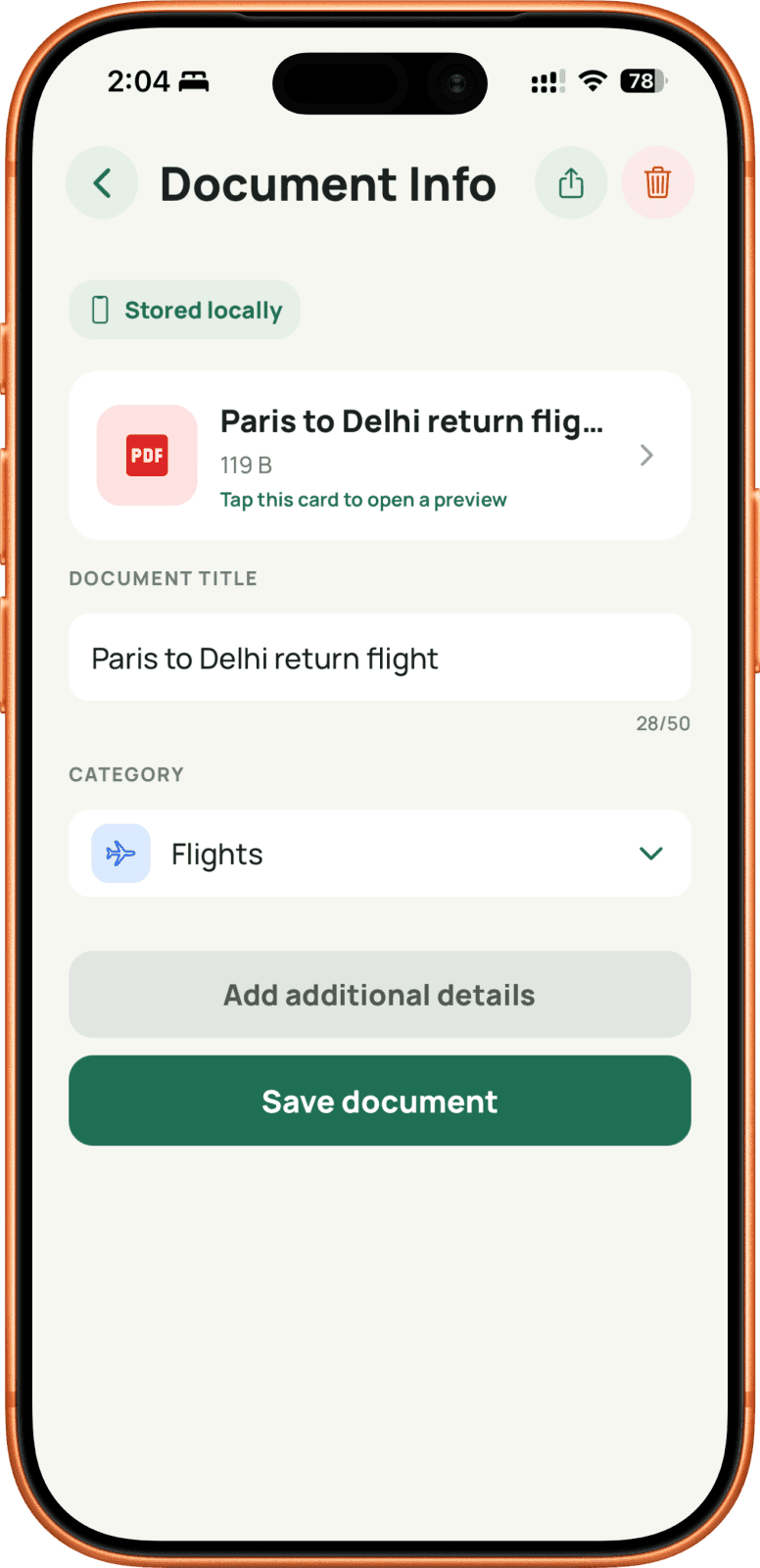 Trove - Your trip, kept organised