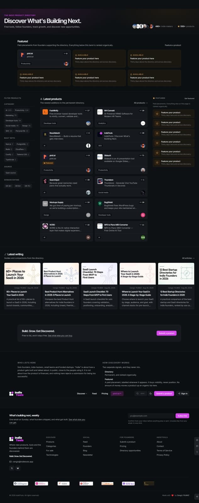 IndieTools screenshot 1 of 3