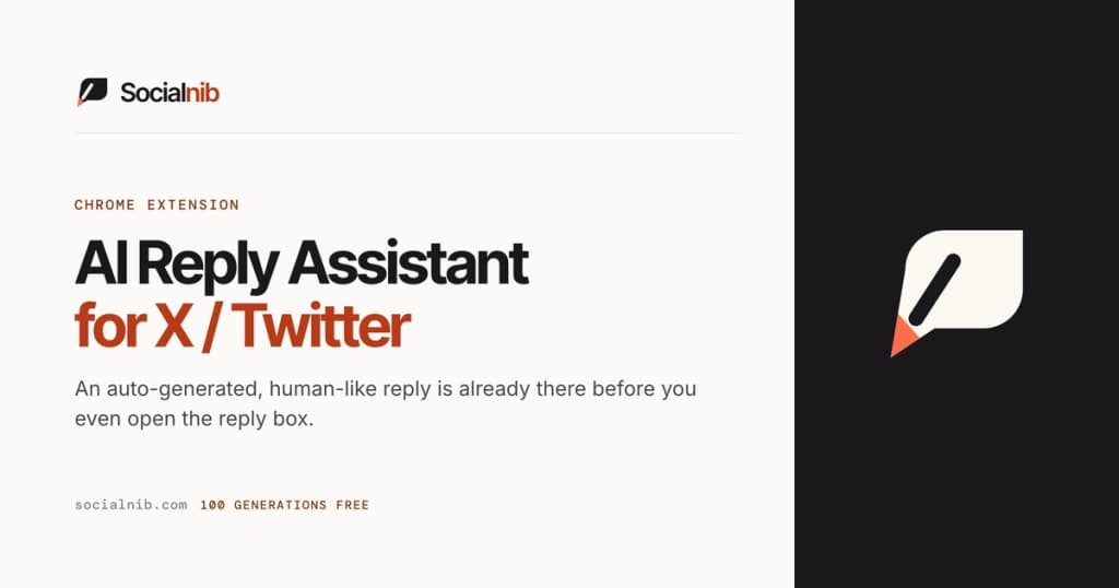 Socialnib - AI Reply Assistant for X