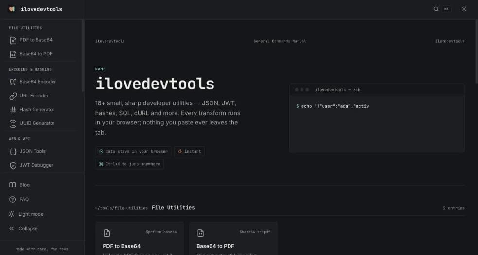 iLoveDevTools screenshot 1 of 4