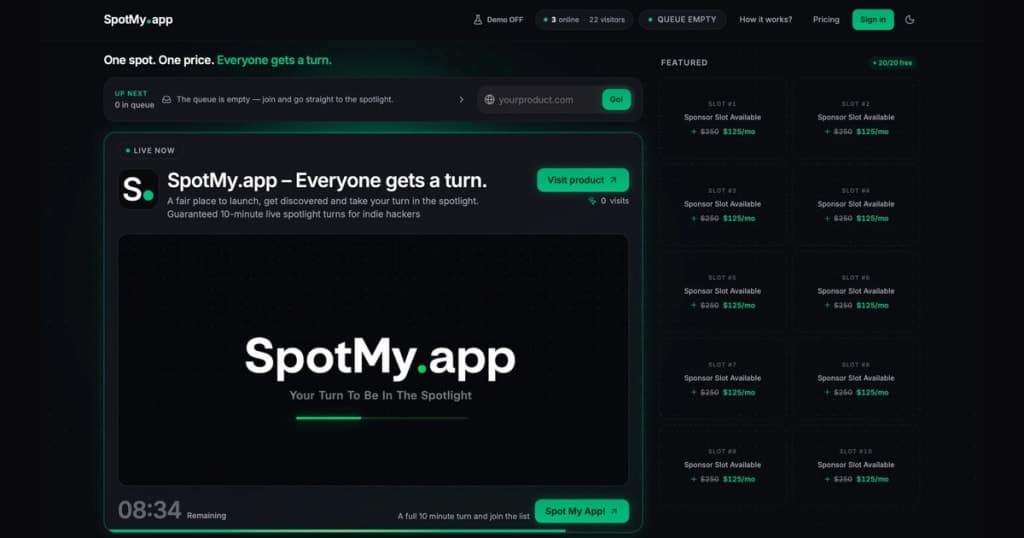 SpotMy.app - Get your app in the spotlight.