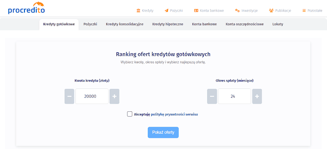 Procredito.pl screenshot 1 of 3
