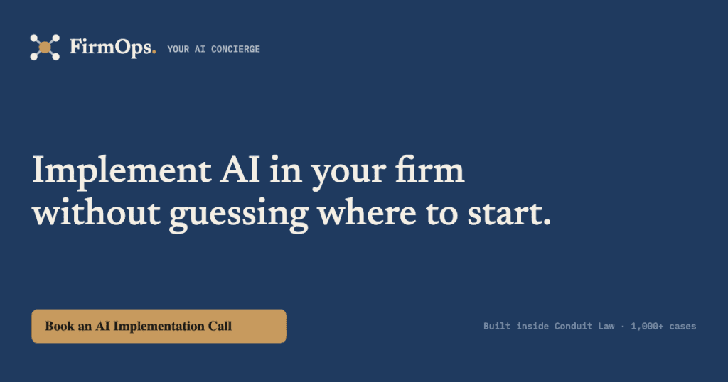 FirmOps - Your law firm, with its own brain.