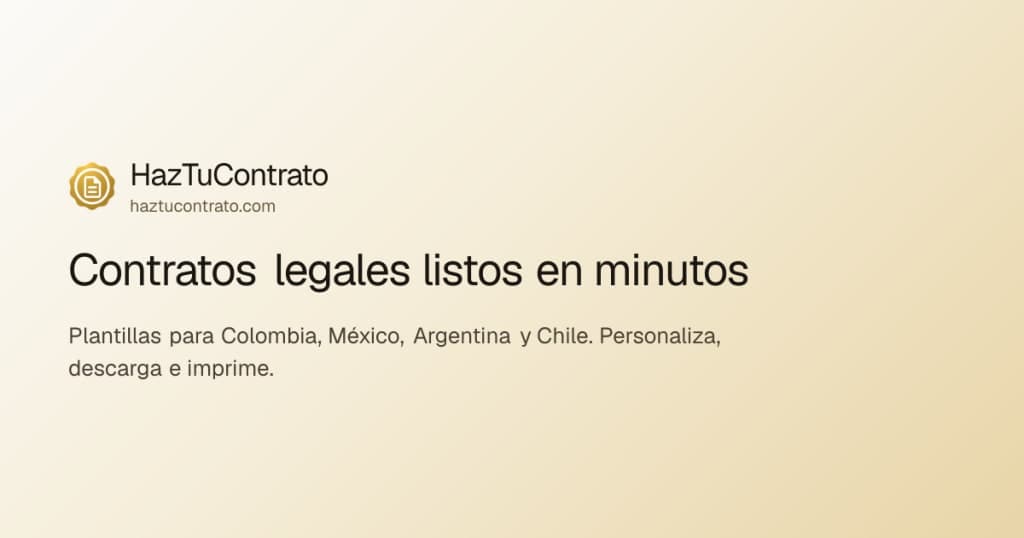 HazTuContrato - Crea contratos legales en minutos