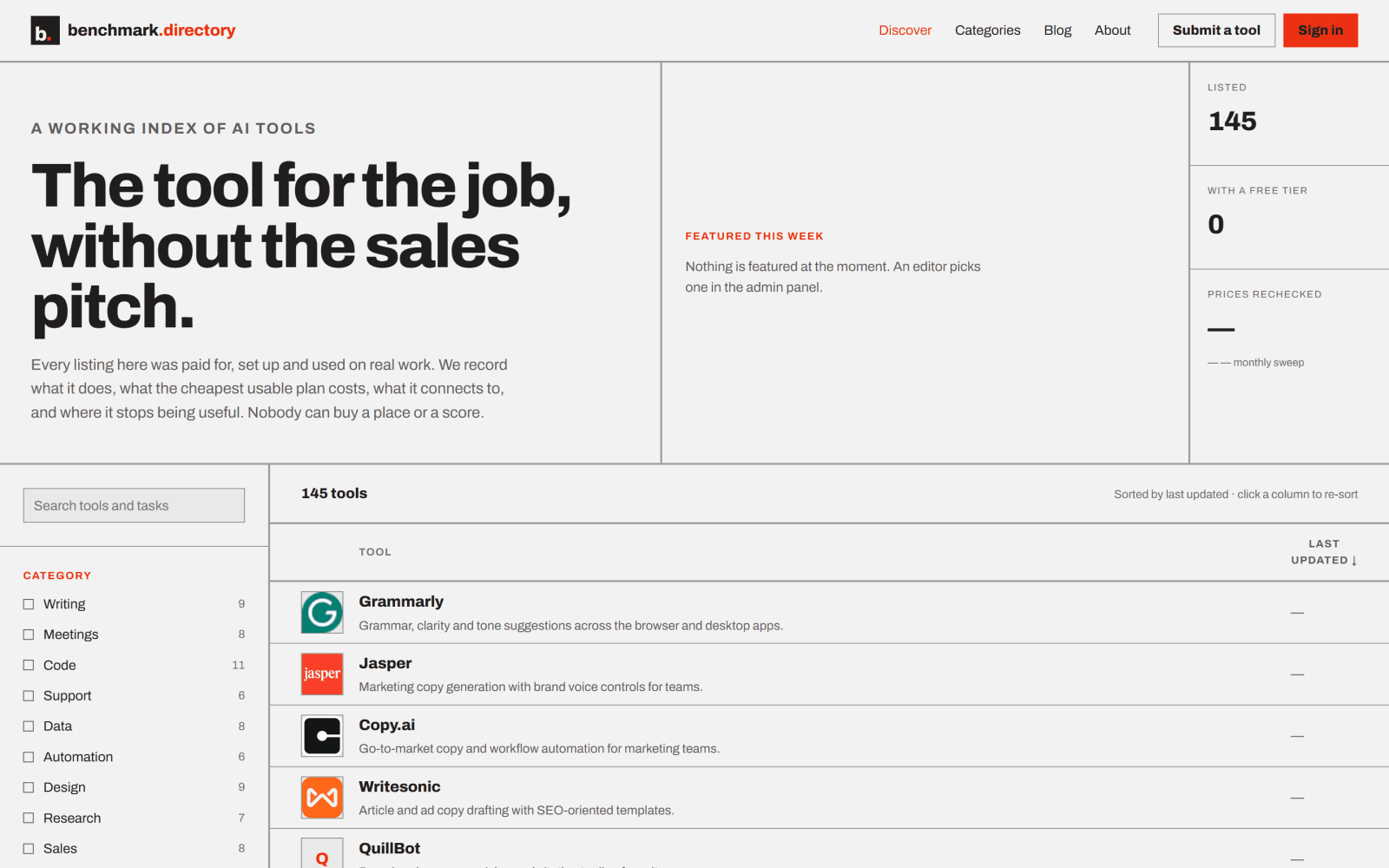 benchmark.directory screenshot 1 of 1