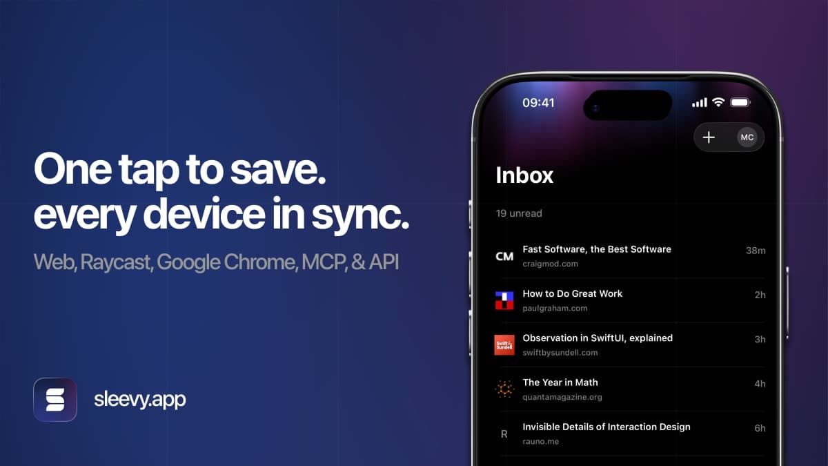 Sleevy - A modern and agentic take on Bookmarks