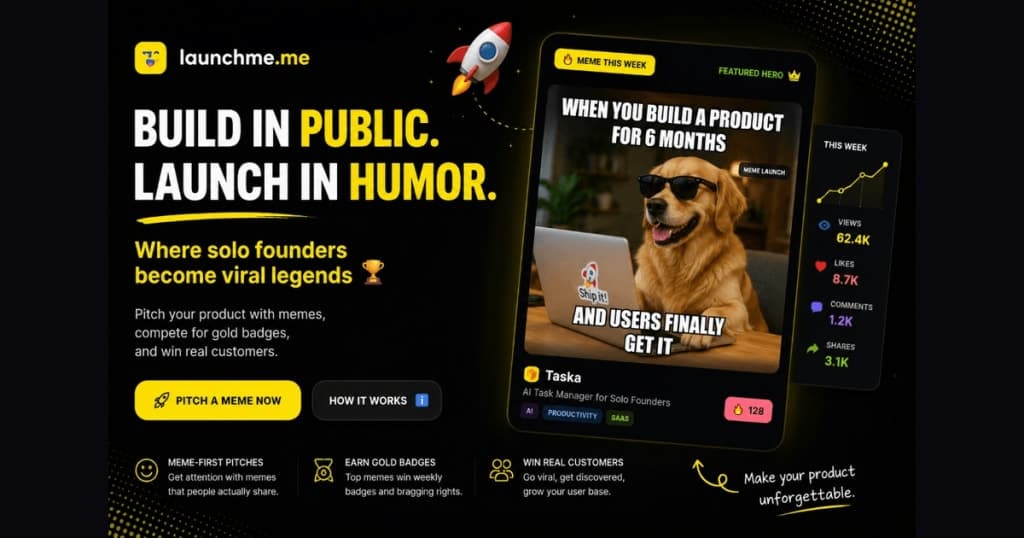 MemeLaunch - Pitch products with humor and memes.