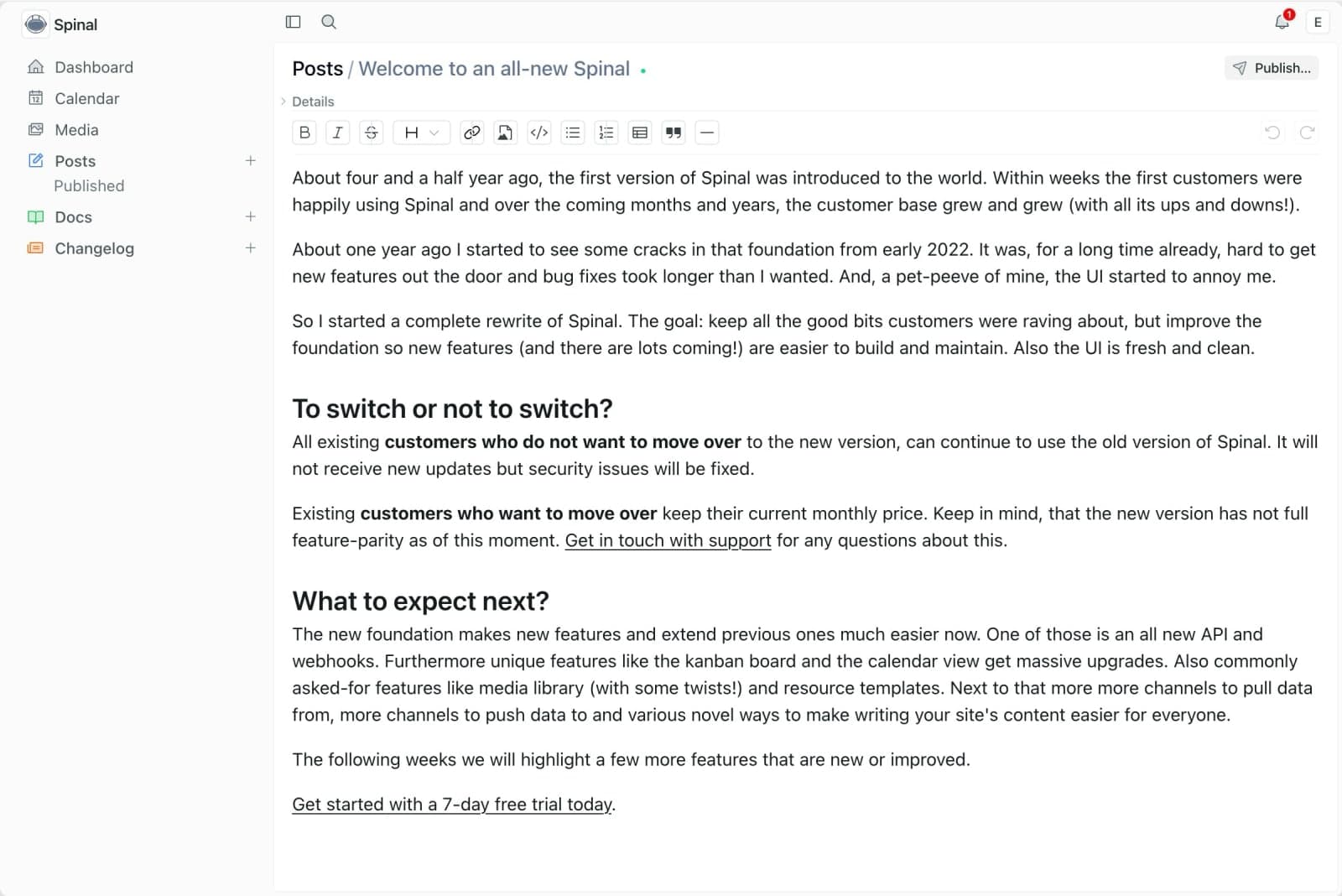 Spinal CMS screenshot 2 of 3