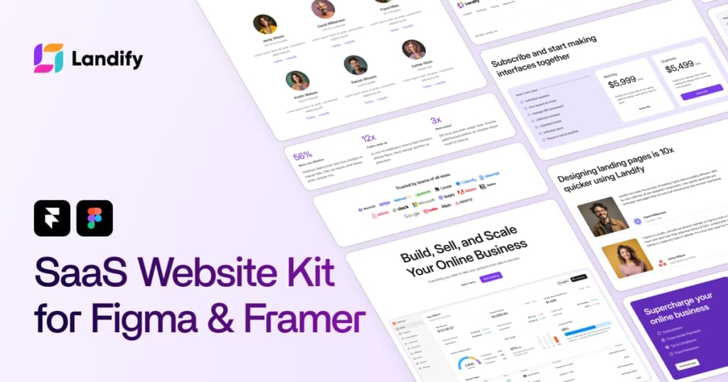 Landify UI - Website UI Kit for Figma & Framer