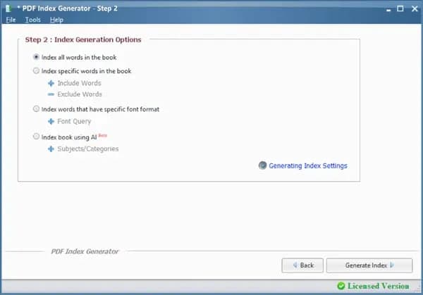 PDF Index Generator - Automate your book indexing process