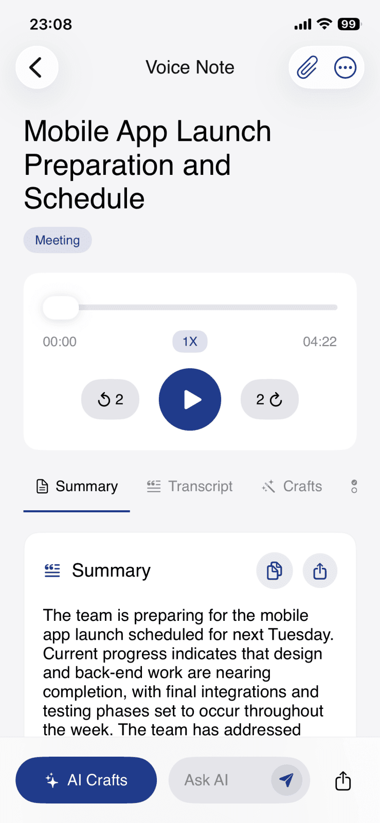 AltNotes – AI Voice Notes screenshot 2 of 6