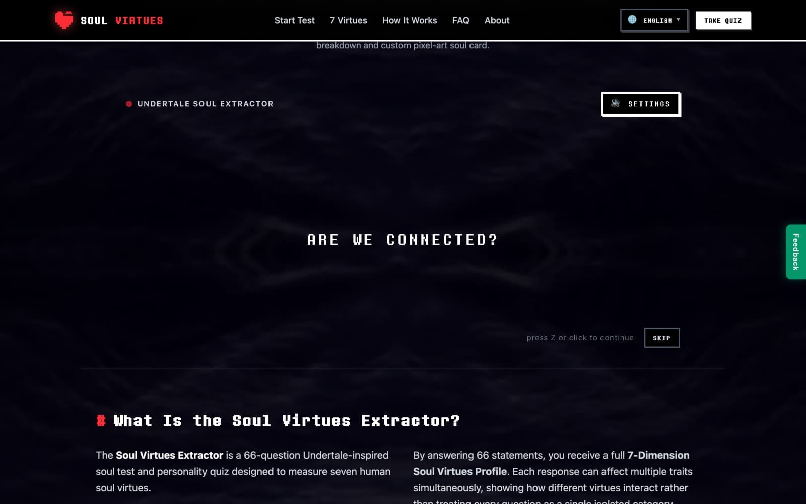 Soul Virtues Extractor - Discover your Undertale soul traits