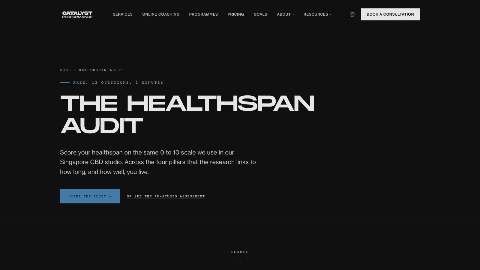 Assess Your Longevity with Catalyst Healthspan Audit - cover