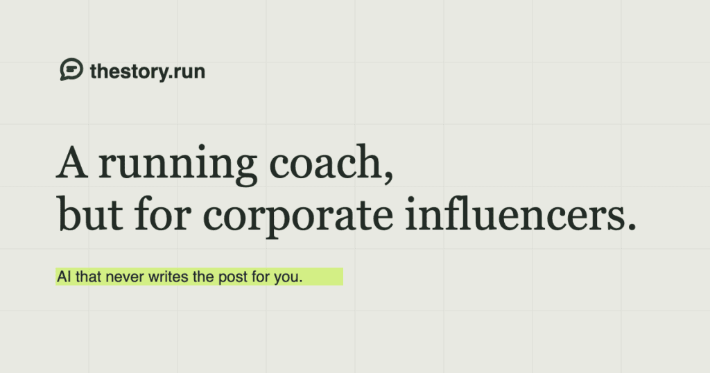 thestory.run - Your personal writing coach for LinkedIn