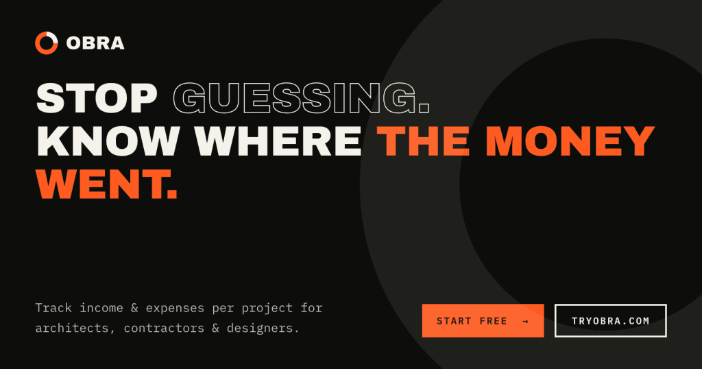 Obra - Track project costs and income for contractors, architects and designers