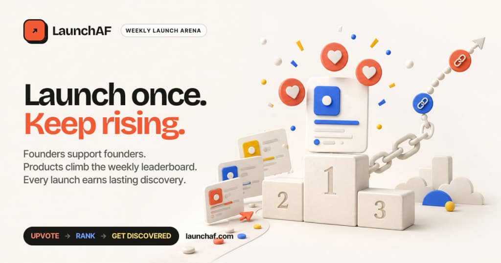 LaunchAF - Weekly directory for new SaaS launches