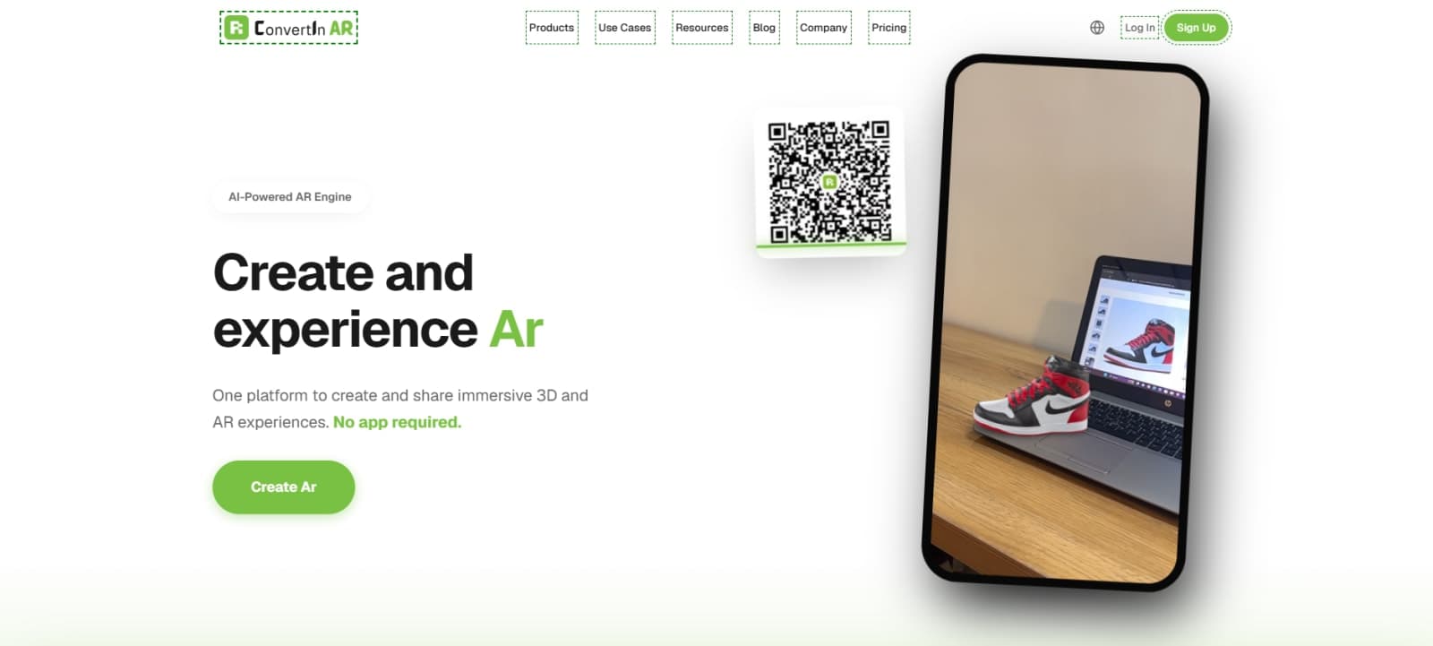 ConvertInAR - AI 3D Model Generator & AR QR Codes