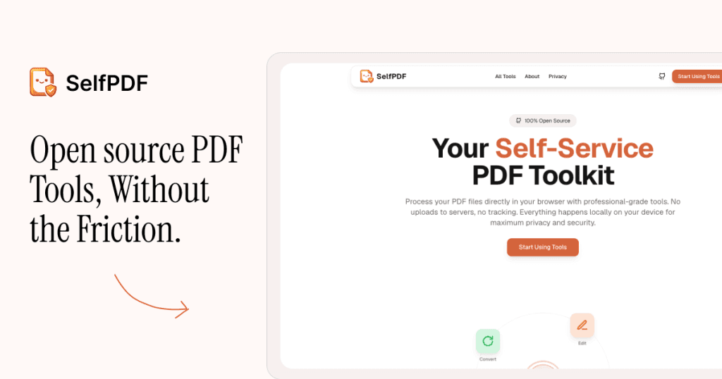 SelfPDF - Fast, private PDF tools online