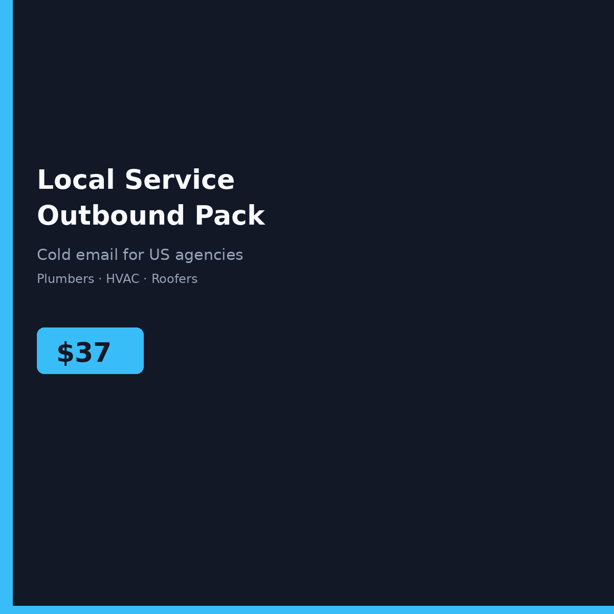 Cold Email Pack for Agencies Selling to Plumbers & HVAC logo