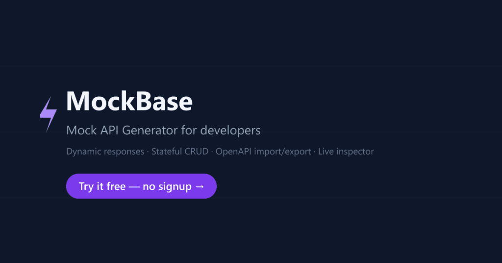 MockBase - Mock any API in seconds