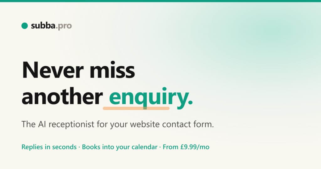subba - AI receptionist that books customers fast