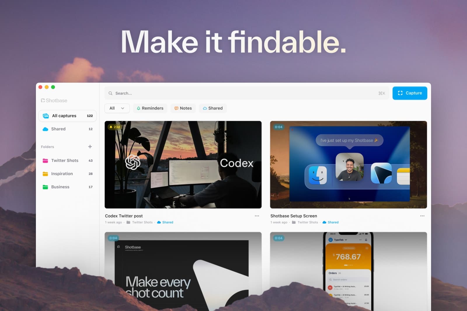 Shotbase screenshot 1 of 5