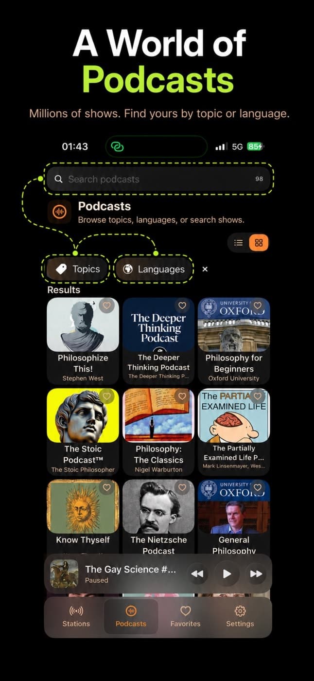 Radiogram — Radio & Podcasts screenshot 2 of 3