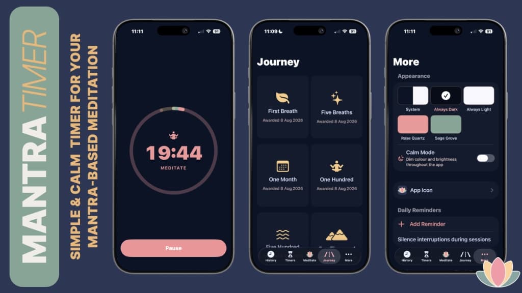 Mantra Meditation Timer - Focus on your mantra, not distractions.