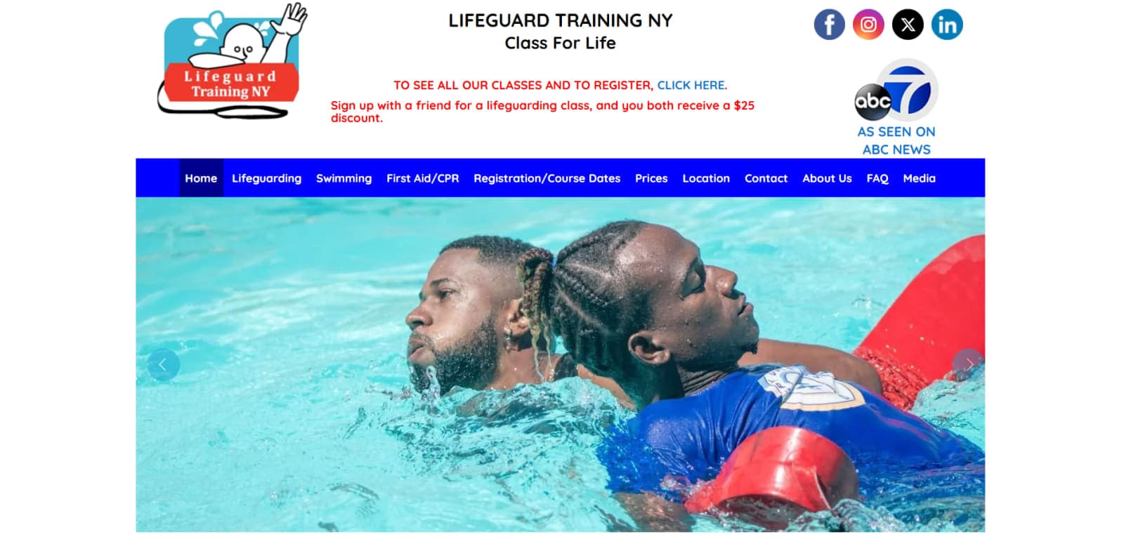 Lifeguard Training NY - Professional lifeguard certification, CPR/AED, First Aid, waterfront lifeguarding, WSI, BLS, emergency oxygen, and aquat