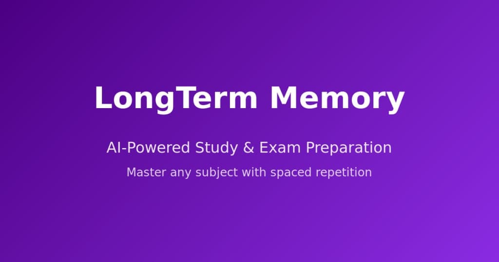 LongTerMemory AI study tool - Study smarter with AI-powered learning