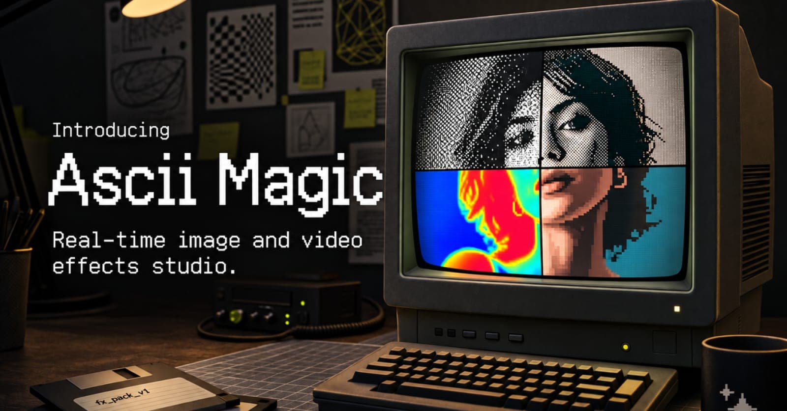 ASCII Magic - Turn any photo or video into art, 100+ styles, live in your browser.