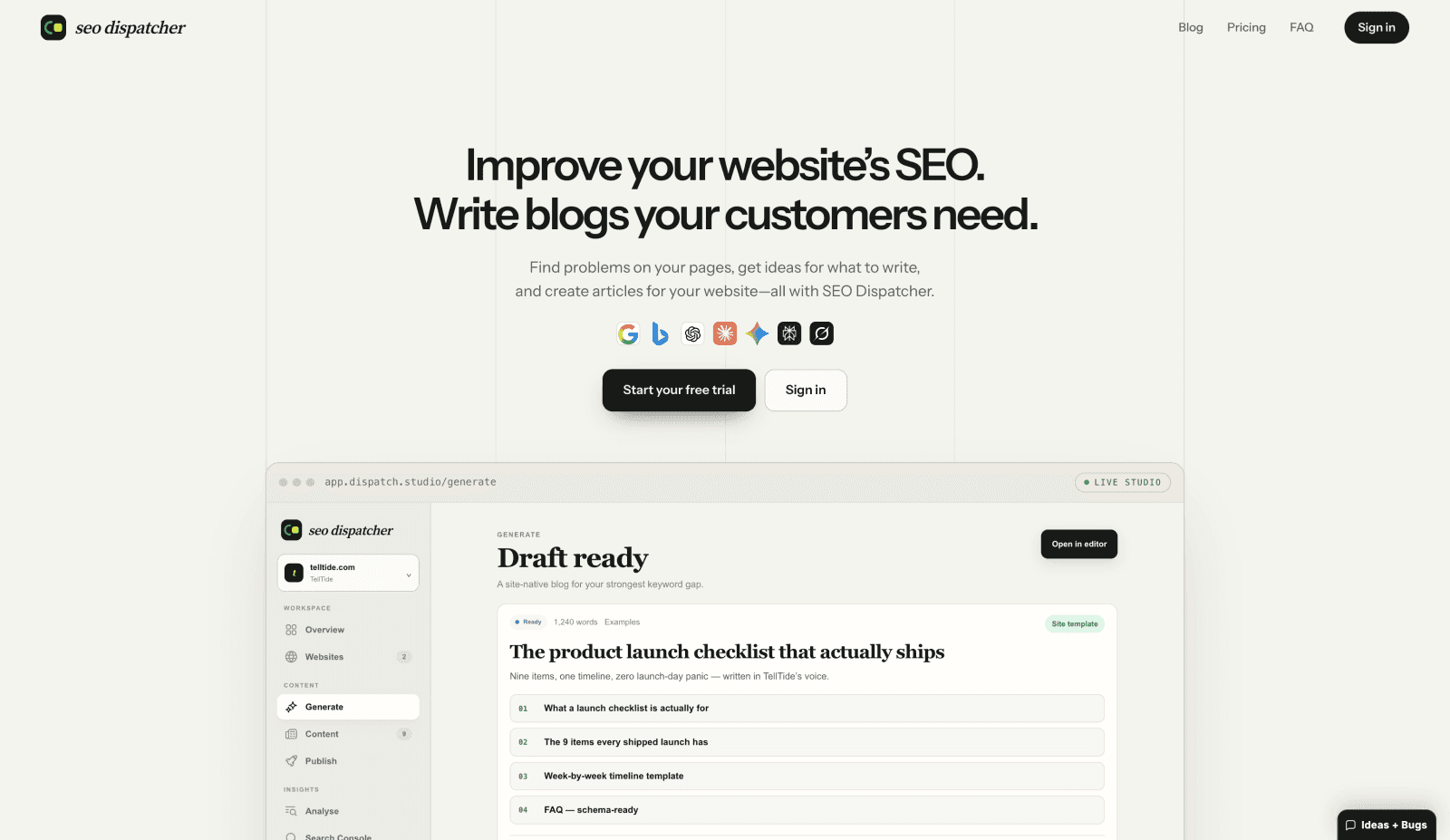 SEO Dispatcher screenshot 1 of 5