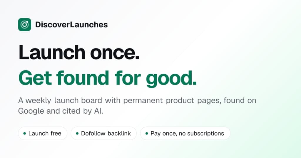 DiscoverLaunches - Launch your product, get found online