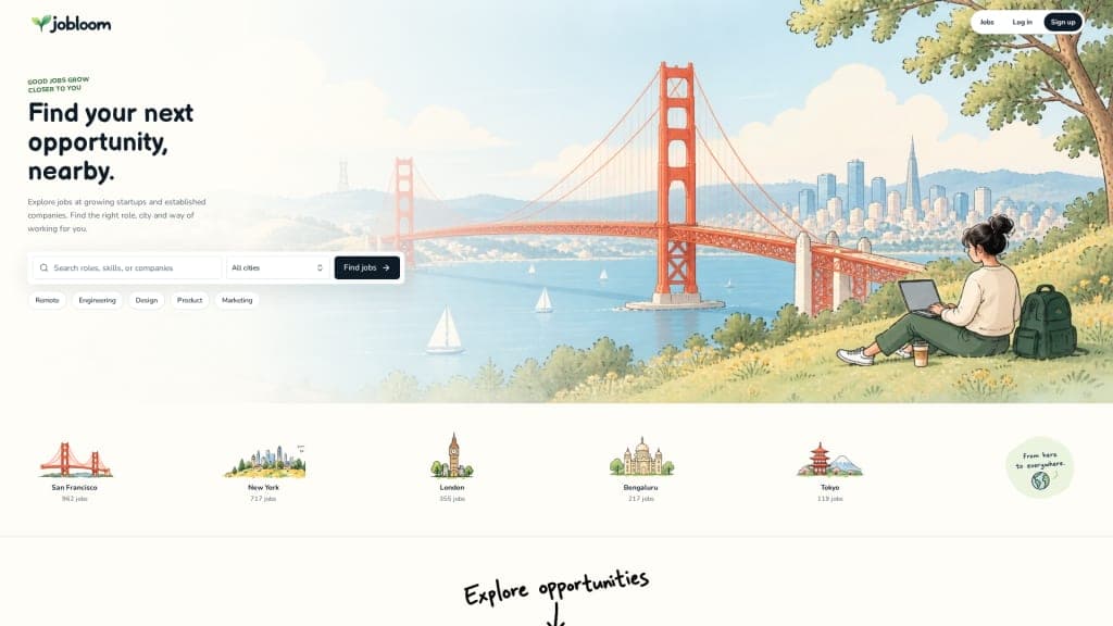 Jobloom - Find jobs near you, on a map