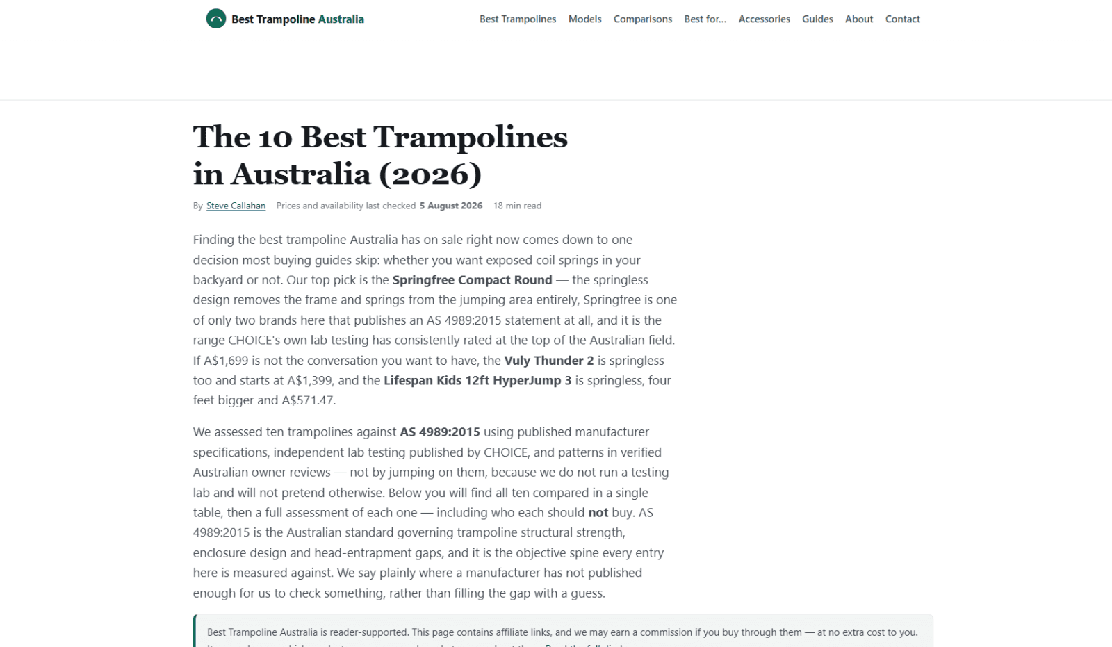 Best Trampoline Australia - Top 10 Trampolines Compared for 2026