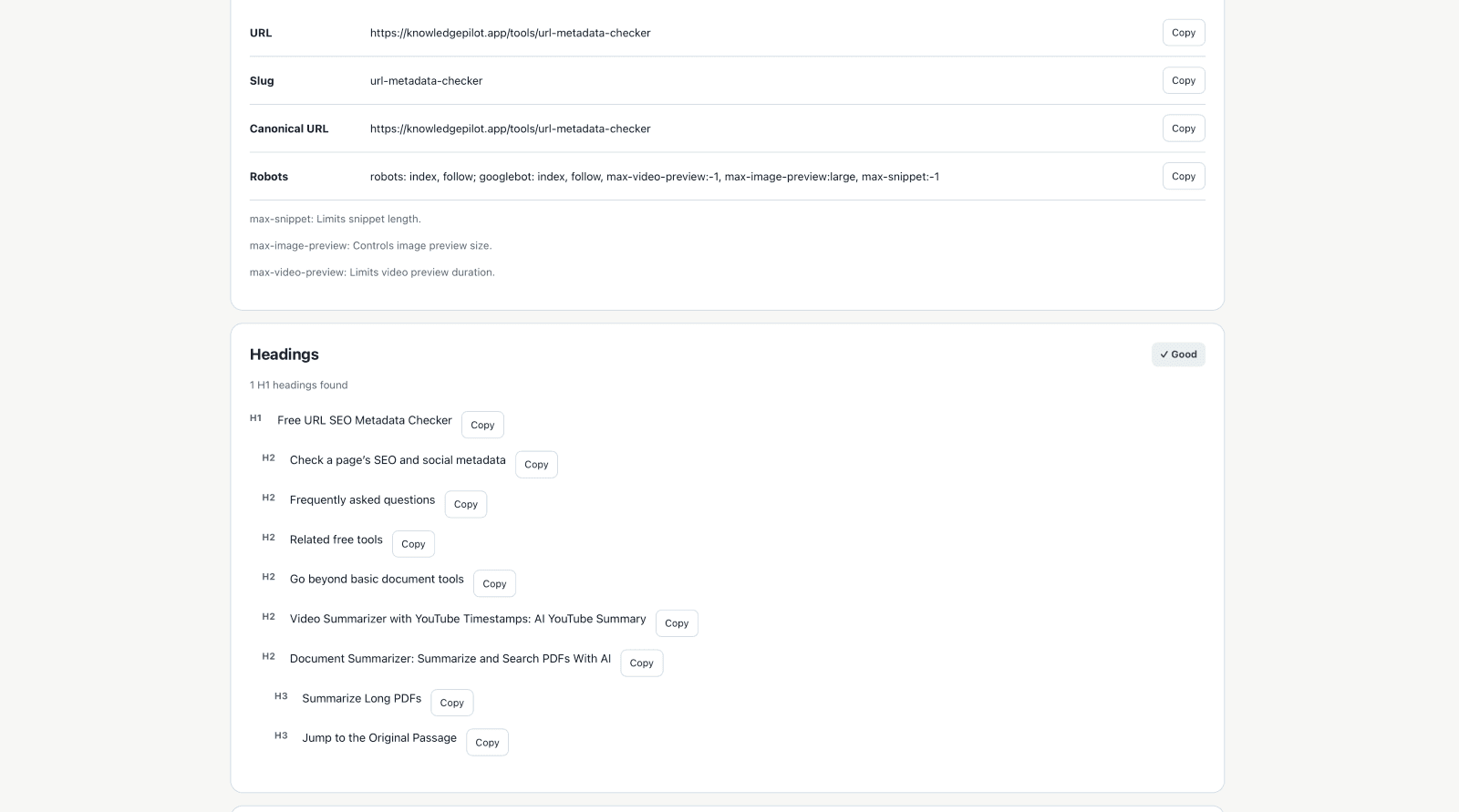 URL SEO Metadata Checker screenshot 3 of 5