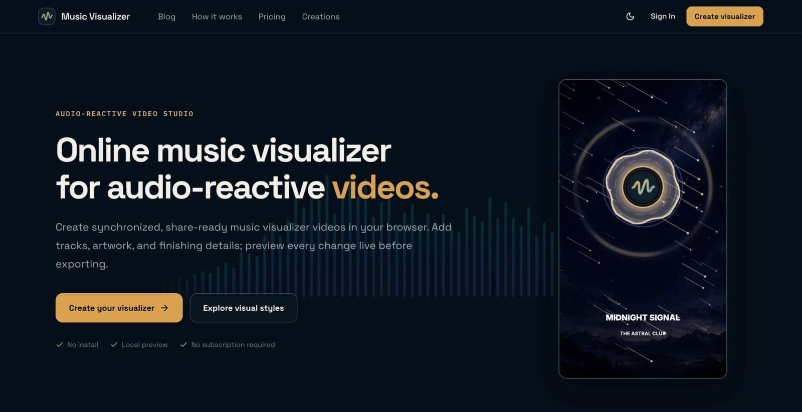 Music Visualizer - Turn your music into stunning visuals