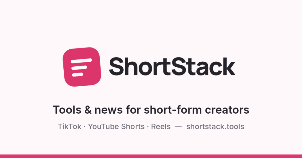 ShortStack.tools - 300+ Tools for Shorts, TikTok & Reels