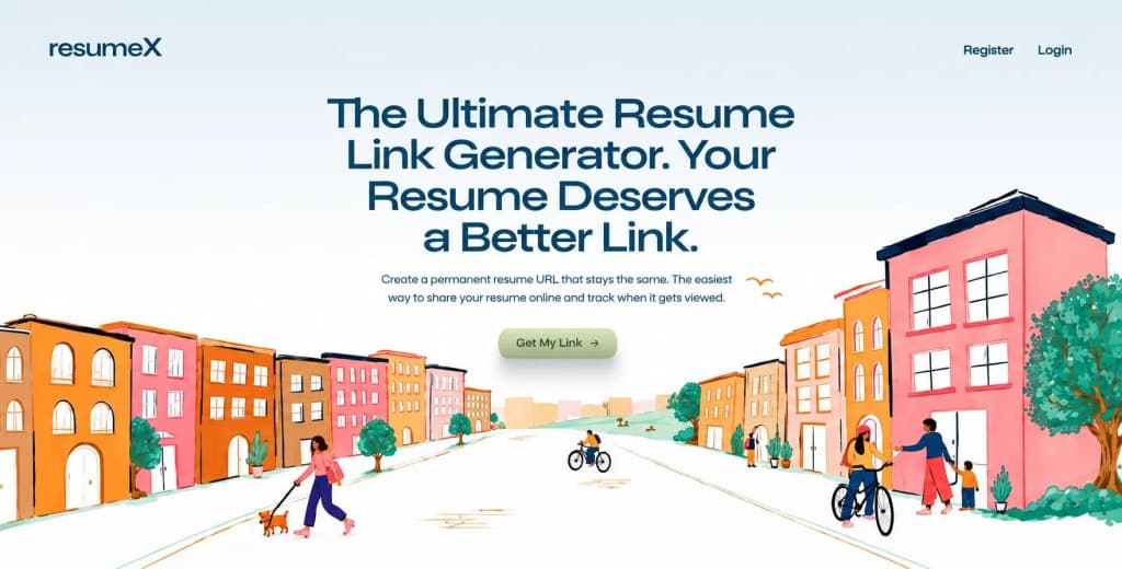 ResumeX - Stop sending PDFs. Start sharing your link.