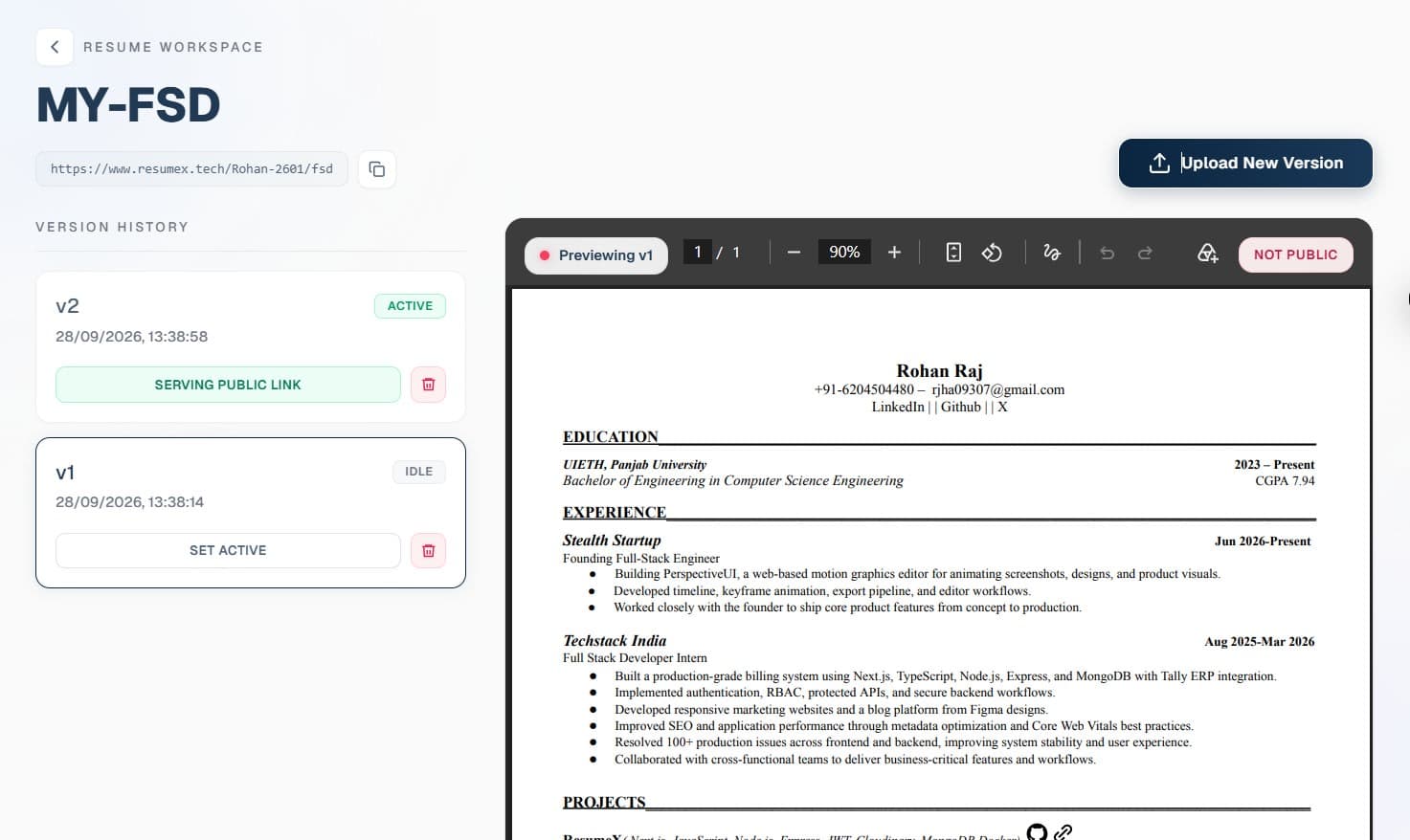 ResumeX screenshot 1 of 3