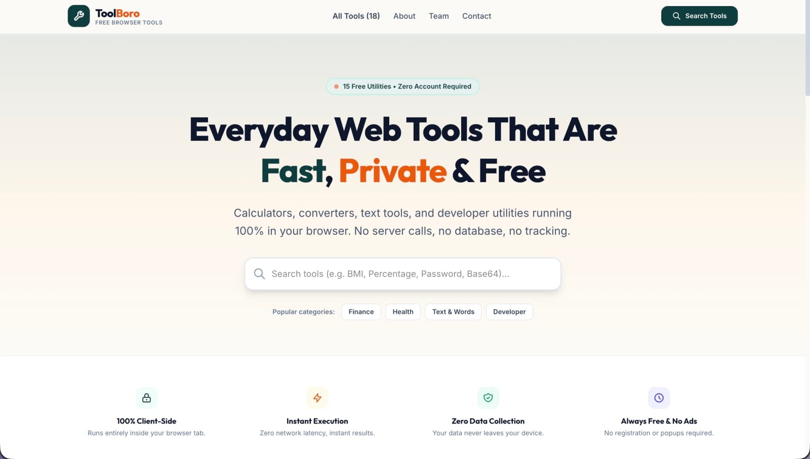ToolBoro - Fast, free online micro-tools.