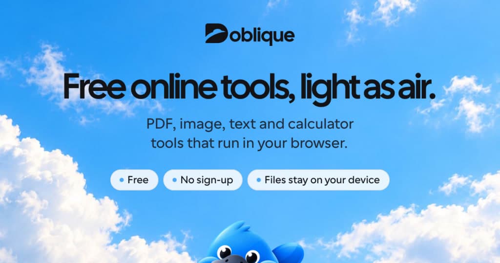Doblique - Free online tools for PDFs and images
