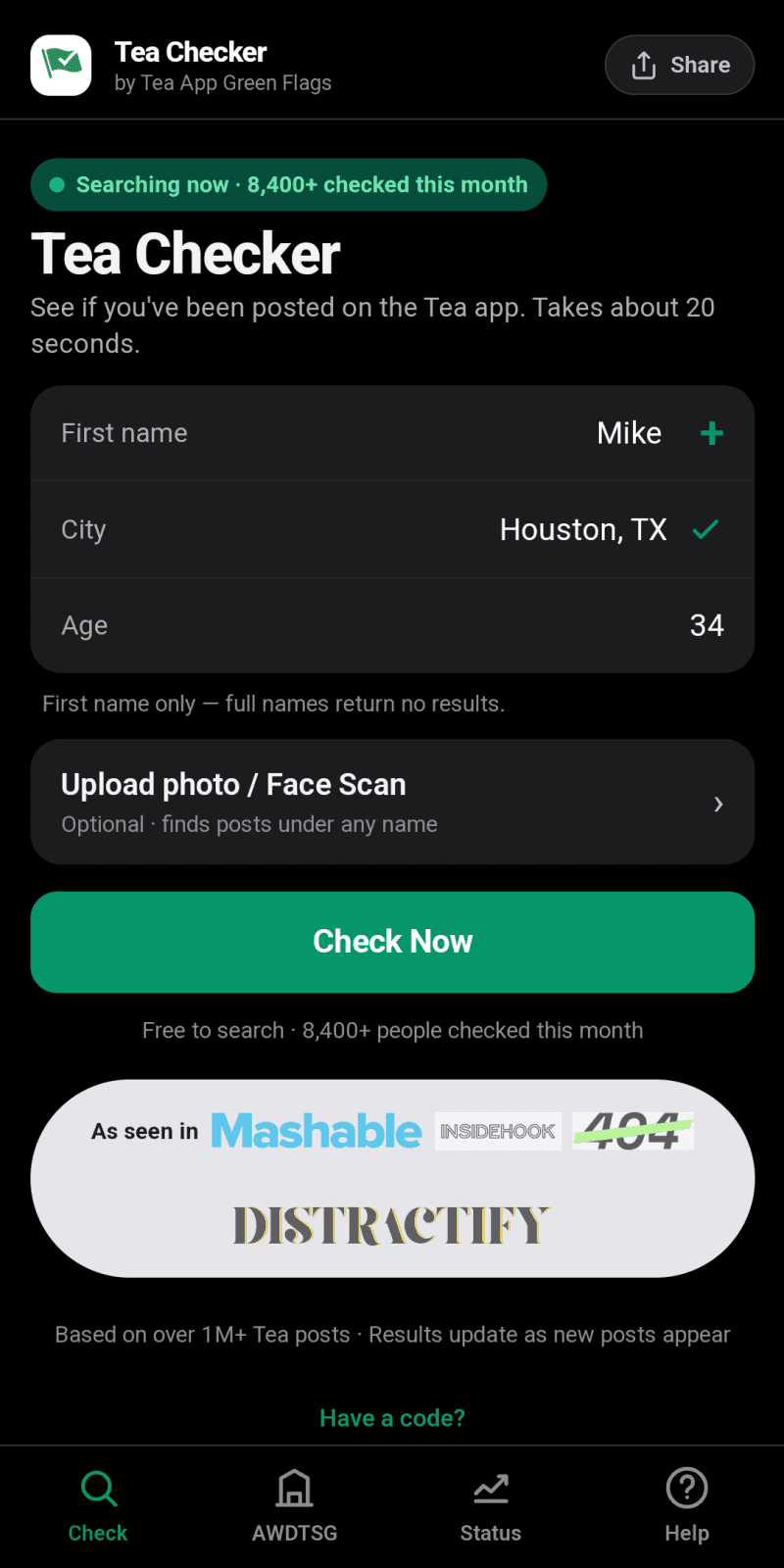 Tea App Green Flags — Tea App Checker screenshot 3 of 3